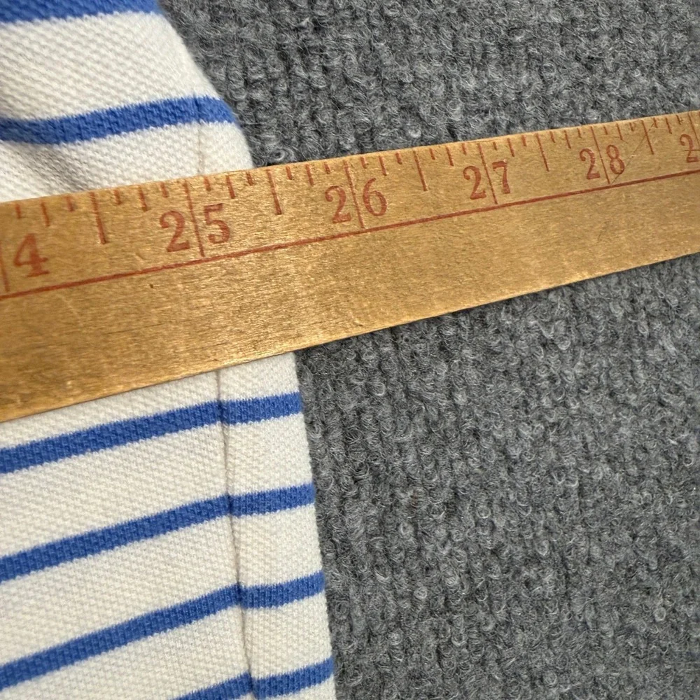 Polo Ralph Lauren Mens XXL Blue White Striped Short Sleeve Cotton Polo Shirt